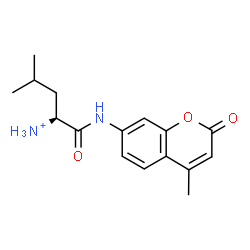 ChemSpider 2D Image | (2S)-4-Methyl-1-[(4-methyl-2-oxo-2H-chromen-7-yl)amino]-1-oxo-2-pentanaminium | C16H21N2O3