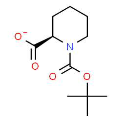 ChemSpider 2D Image | (2R)-1-{[(2-Methyl-2-propanyl)oxy]carbonyl}-2-piperidinecarboxylate | C11H18NO4