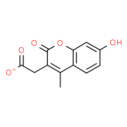 ChemSpider 2D Image | (7-Hydroxy-4-methyl-2-oxo-2H-chromen-3-yl)acetate | C12H9O5