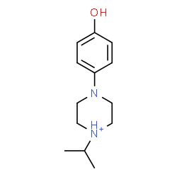 ChemSpider 2D Image | 4-(4-Hydroxyphenyl)-1-isopropylpiperazin-1-ium | C13H21N2O