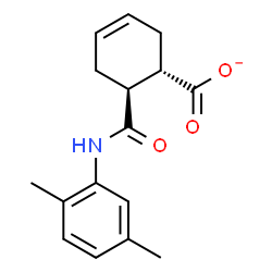 ChemSpider 2D Image | (1S,6S)-6-[(2,5-Dimethylphenyl)carbamoyl]-3-cyclohexene-1-carboxylate | C16H18NO3