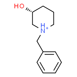 ChemSpider 2D Image | (3R)-1-Benzyl-3-hydroxypiperidinium | C12H18NO