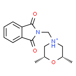 ChemSpider 2D Image | (2R,6S)-4-[(1,3-Dioxo-1,3-dihydro-2H-isoindol-2-yl)methyl]-2,6-dimethylmorpholin-4-ium | C15H19N2O3