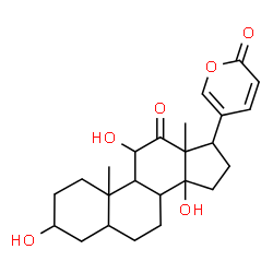 ChemSpider 2D Image | 3,11,14-Trihydroxy-12-oxobufa-20,22-dienolide  | C24H32O6