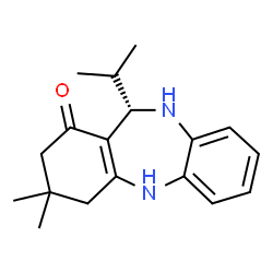 ChemSpider 2D Image | (11S)-11-Isopropyl-3,3-dimethyl-2,3,4,5,10,11-hexahydro-1H-dibenzo[b,e][1,4]diazepin-1-one | C18H24N2O