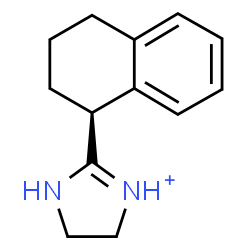 ChemSpider 2D Image | 2-[(1S)-1,2,3,4-Tetrahydro-1-naphthalenyl]-4,5-dihydro-1H-imidazol-3-ium | C13H17N2