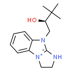 ChemSpider 2D Image | 9-[(2S)-2-Hydroxy-3,3-dimethylbutyl]-1,2,3,9-tetrahydroimidazo[1,2-a]benzimidazol-4-ium | C15H22N3O