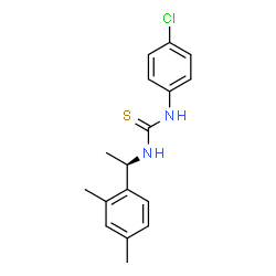 ChemSpider 2D Image | 1-(4-Chlorophenyl)-3-[(1R)-1-(2,4-dimethylphenyl)ethyl]thiourea | C17H19ClN2S