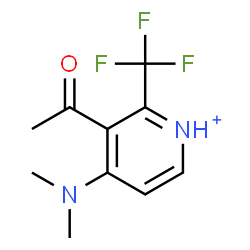 ChemSpider 2D Image | 3-Acetyl-4-(dimethylamino)-2-(trifluoromethyl)pyridinium | C10H12F3N2O