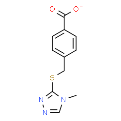 ChemSpider 2D Image | 4-{[(4-Methyl-4H-1,2,4-triazol-3-yl)sulfanyl]methyl}benzoate | C11H10N3O2S