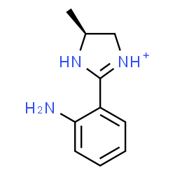 ChemSpider 2D Image | (5S)-2-(2-Aminophenyl)-5-methyl-4,5-dihydro-1H-imidazol-3-ium | C10H14N3