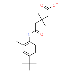 ChemSpider 2D Image | 3,3-Dimethyl-5-{[2-methyl-4-(2-methyl-2-propanyl)phenyl]amino}-5-oxopentanoate | C18H26NO3