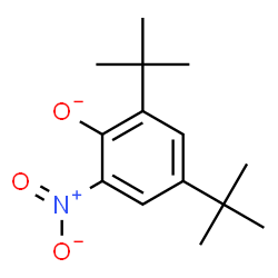 ChemSpider 2D Image | 2,4-Bis(2-methyl-2-propanyl)-6-nitrophenolate | C14H20NO3