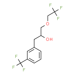 ChemSpider 2D Image | 1-(2,2,2-Trifluoroethoxy)-3-[3-(trifluoromethyl)phenyl]-2-propanol | C12H12F6O2