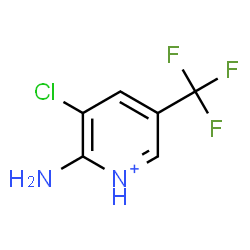 ChemSpider 2D Image | 2-Amino-3-chloro-5-(trifluoromethyl)pyridinium | C6H5ClF3N2