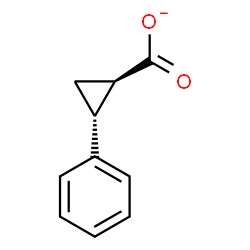 ChemSpider 2D Image | (1R,2R)-2-Phenylcyclopropanecarboxylate | C10H9O2