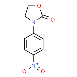 ChemSpider 2D Image | 3-(4-Nitrophenyl)-1,3-oxazolidin-2-one | C9H8N2O4