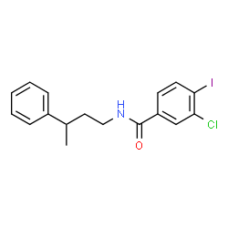 ChemSpider 2D Image | 3-Chloro-4-iodo-N-(3-phenylbutyl)benzamide | C17H17ClINO