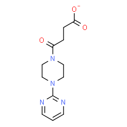ChemSpider 2D Image | 4-Oxo-4-[4-(2-pyrimidinyl)-1-piperazinyl]butanoate | C12H15N4O3