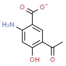 ChemSpider 2D Image | 5-Acetyl-2-amino-4-hydroxybenzoate | C9H8NO4