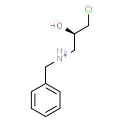 ChemSpider 2D Image | (2R)-N-Benzyl-3-chloro-2-hydroxy-1-propanaminium | C10H15ClNO