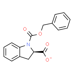 ChemSpider 2D Image | (2R)-1-[(Benzyloxy)carbonyl]-2-indolinecarboxylate | C17H14NO4