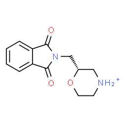 ChemSpider 2D Image | (2S)-2-[(1,3-Dioxo-1,3-dihydro-2H-isoindol-2-yl)methyl]morpholin-4-ium | C13H15N2O3