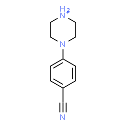 ChemSpider 2D Image | 4-(4-Cyanophenyl)piperazin-1-ium | C11H14N3