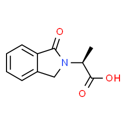 ChemSpider 2D Image | (2S)-2-(1-Oxo-1,3-dihydro-2H-isoindol-2-yl)propanoic acid | C11H11NO3