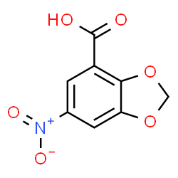 ChemSpider 2D Image | 6-Nitro-1,3-benzodioxole-4-carboxylic acid | C8H5NO6
