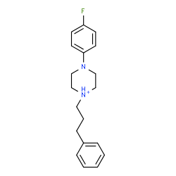 ChemSpider 2D Image | 4-(4-Fluorophenyl)-1-(3-phenylpropyl)piperazin-1-ium | C19H24FN2