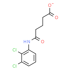 ChemSpider 2D Image | 5-[(2,3-Dichlorophenyl)amino]-5-oxopentanoate | C11H10Cl2NO3