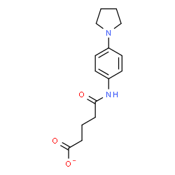 ChemSpider 2D Image | 5-Oxo-5-{[4-(1-pyrrolidinyl)phenyl]amino}pentanoate | C15H19N2O3