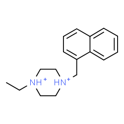 ChemSpider 2D Image | 1-Ethyl-4-(1-naphthylmethyl)piperazinediium | C17H24N2