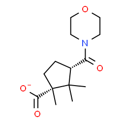 ChemSpider 2D Image | (1R,3S)-1,2,2-Trimethyl-3-(4-morpholinylcarbonyl)cyclopentanecarboxylate | C14H22NO4