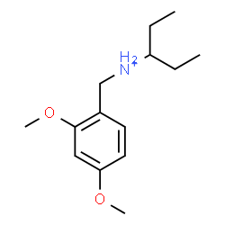 ChemSpider 2D Image | N-(2,4-Dimethoxybenzyl)-3-pentanaminium | C14H24NO2