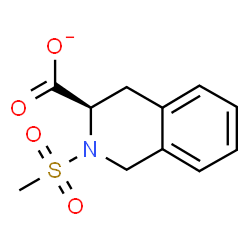 ChemSpider 2D Image | (3R)-2-(Methylsulfonyl)-1,2,3,4-tetrahydro-3-isoquinolinecarboxylate | C11H12NO4S