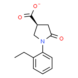 ChemSpider 2D Image | (3S)-1-(2-Ethylphenyl)-5-oxo-3-pyrrolidinecarboxylate | C13H14NO3