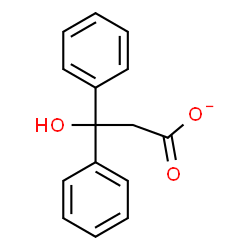 ChemSpider 2D Image | 3-Hydroxy-3,3-diphenylpropanoate | C15H13O3