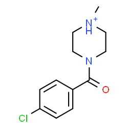 ChemSpider 2D Image | 4-(4-Chlorobenzoyl)-1-methylpiperazin-1-ium | C12H16ClN2O