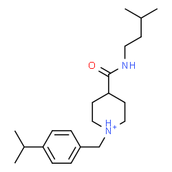 ChemSpider 2D Image | 1-(4-Isopropylbenzyl)-4-[(3-methylbutyl)carbamoyl]piperidinium | C21H35N2O
