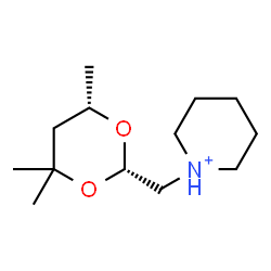 ChemSpider 2D Image | 1-{[(2S,6S)-4,4,6-Trimethyl-1,3-dioxan-2-yl]methyl}piperidinium | C13H26NO2