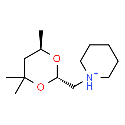 ChemSpider 2D Image | 1-{[(2S,6R)-4,4,6-Trimethyl-1,3-dioxan-2-yl]methyl}piperidinium | C13H26NO2