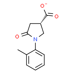 ChemSpider 2D Image | (3S)-1-(2-Methylphenyl)-5-oxo-3-pyrrolidinecarboxylate | C12H12NO3