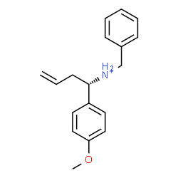 ChemSpider 2D Image | (1S)-N-Benzyl-1-(4-methoxyphenyl)-3-buten-1-aminium | C18H22NO
