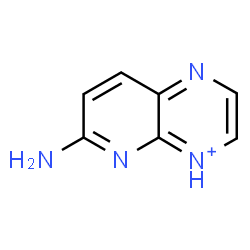 ChemSpider 2D Image | 6-Aminopyrido[2,3-b]pyrazin-4-ium | C7H7N4