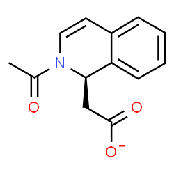 ChemSpider 2D Image | [(1R)-2-Acetyl-1,2-dihydro-1-isoquinolinyl]acetate | C13H12NO3