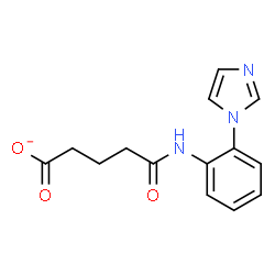 ChemSpider 2D Image | 5-{[2-(1H-Imidazol-1-yl)phenyl]amino}-5-oxopentanoate | C14H14N3O3