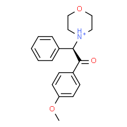 ChemSpider 2D Image | 4-[(1R)-2-(4-Methoxyphenyl)-2-oxo-1-phenylethyl]morpholin-4-ium | C19H22NO3