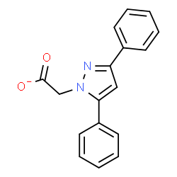 ChemSpider 2D Image | (3,5-Diphenyl-1H-pyrazol-1-yl)acetate | C17H13N2O2
